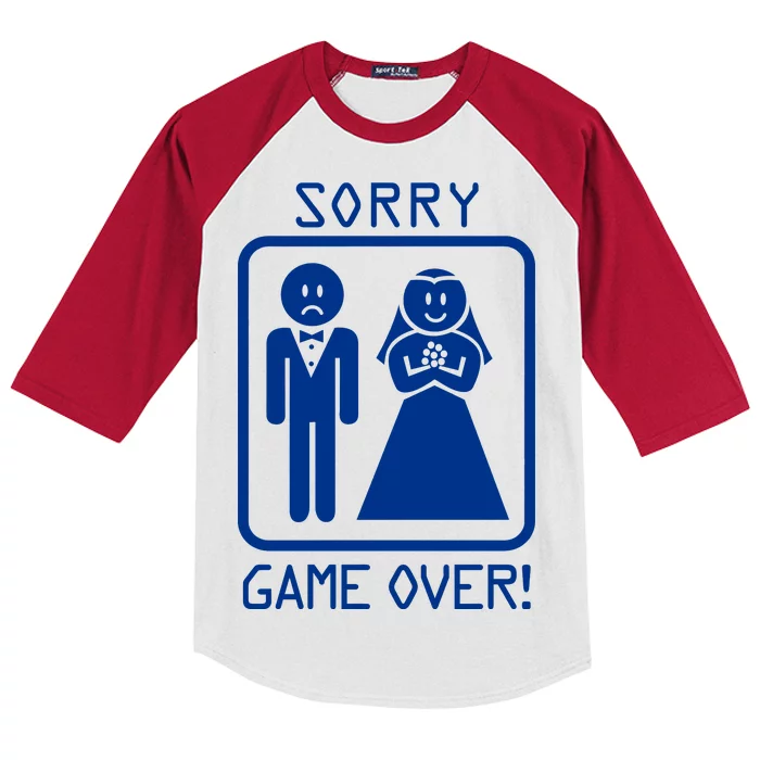 Game Over Sorry Gamer Kids Colorblock Raglan Jersey