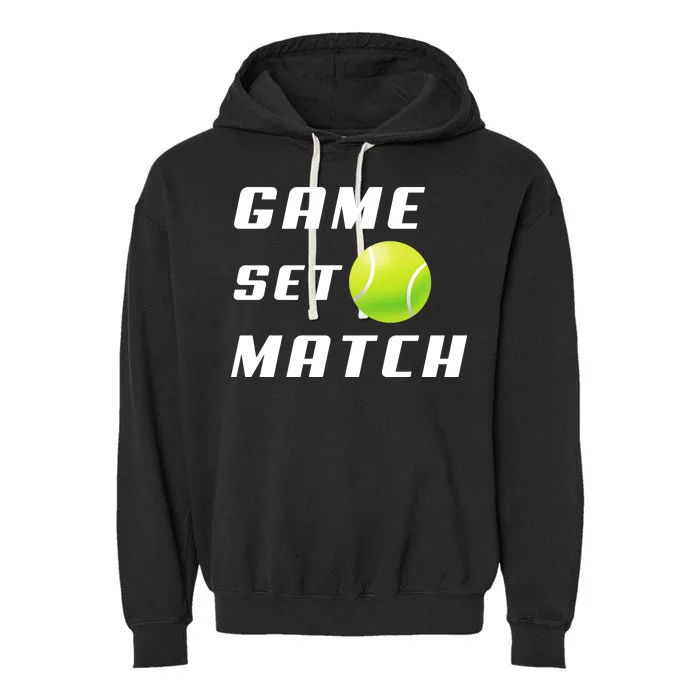 Game Set Match Tennis Garment-Dyed Fleece Hoodie