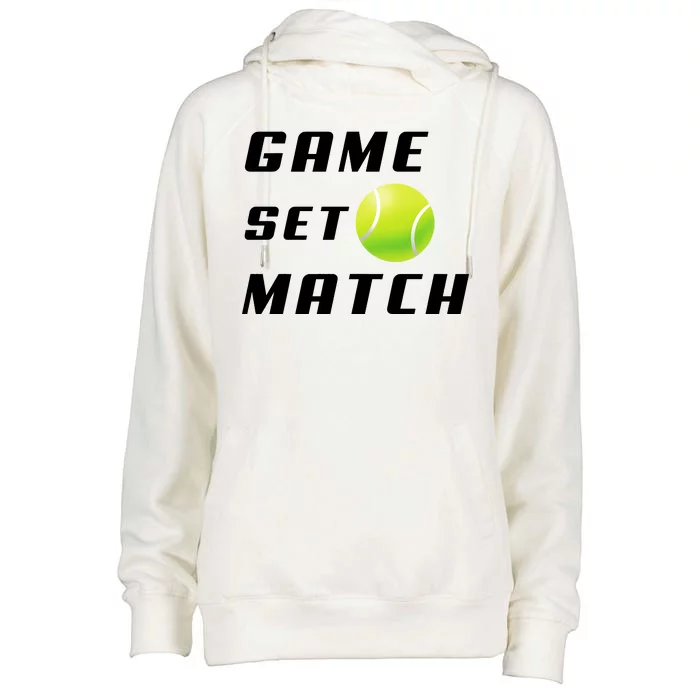 Game Set Match Tennis Womens Funnel Neck Pullover Hood