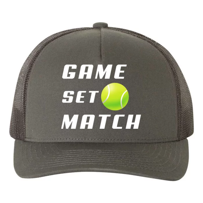 Game Set Match Tennis Yupoong Adult 5-Panel Trucker Hat