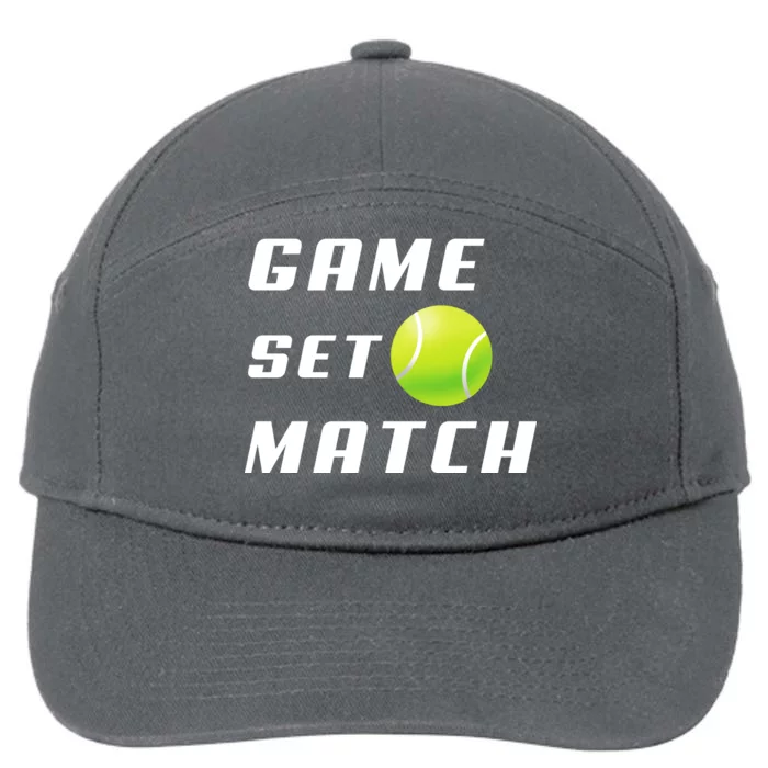 Game Set Match Tennis 7-Panel Snapback Hat