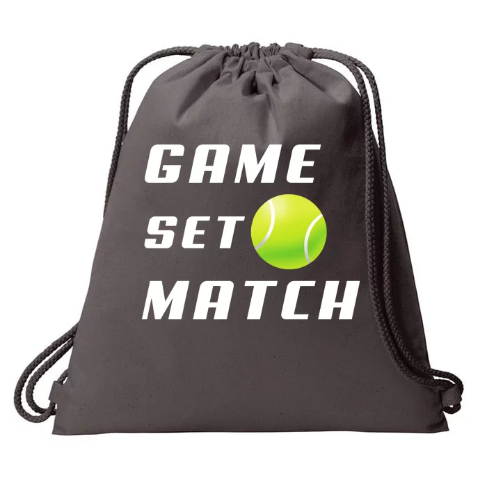 Game Set Match Tennis Drawstring Bag