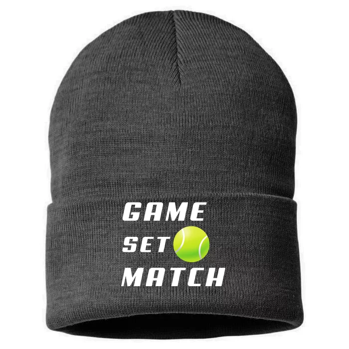 Game Set Match Tennis Sustainable Knit Beanie