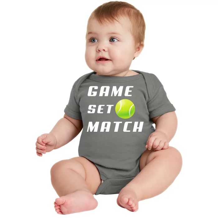 Game Set Match Tennis Baby Bodysuit