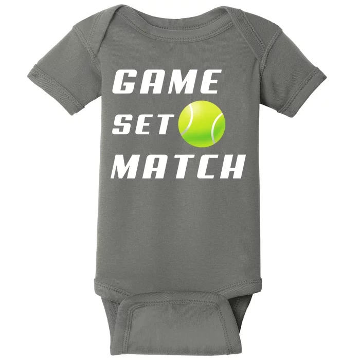 Game Set Match Tennis Baby Bodysuit