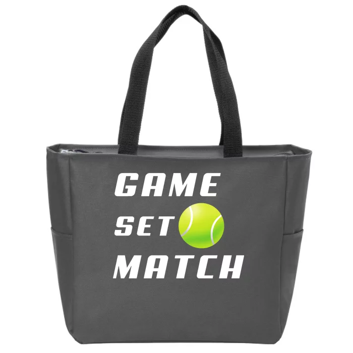 Game Set Match Tennis Zip Tote Bag