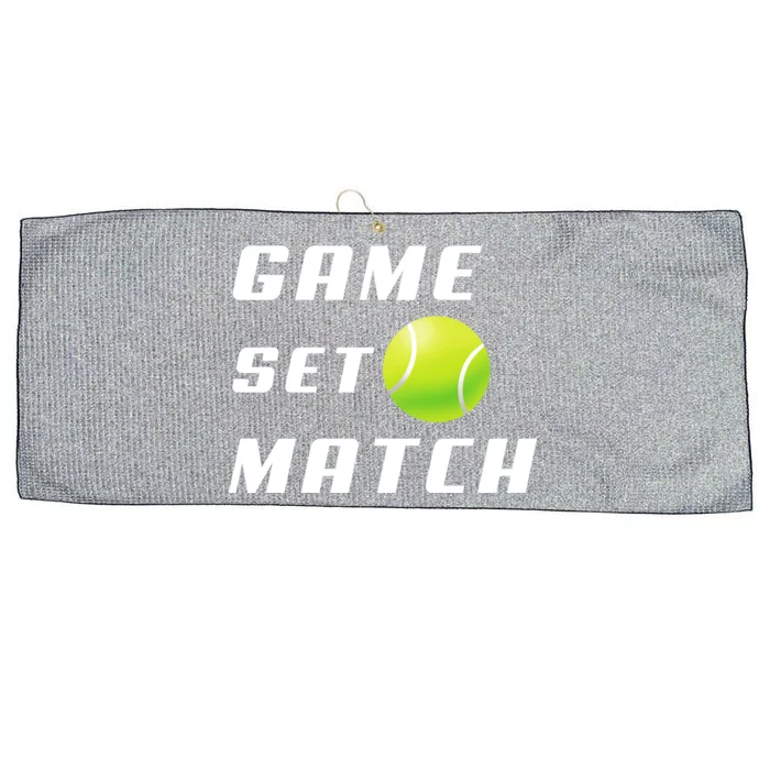 Game Set Match Tennis Large Microfiber Waffle Golf Towel