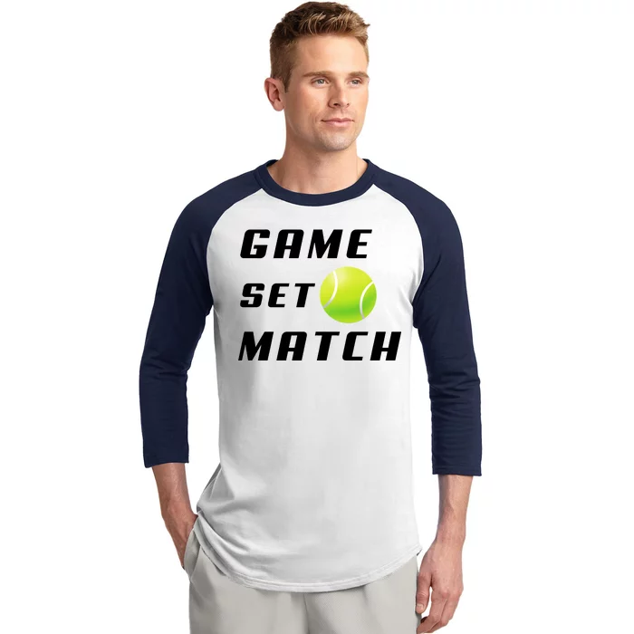 Game Set Match Tennis Baseball Sleeve Shirt