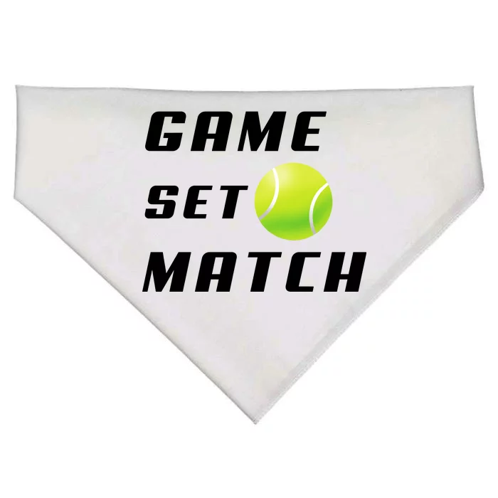 Game Set Match Tennis USA-Made Doggie Bandana