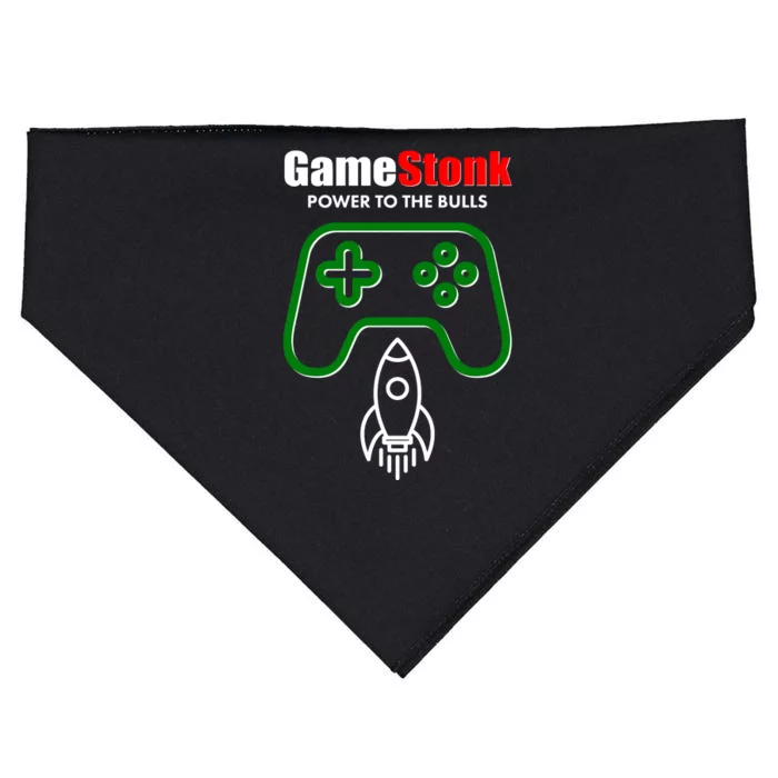 Game Stonk Power To The Bull Game Stop Stock Market USA-Made Doggie Bandana