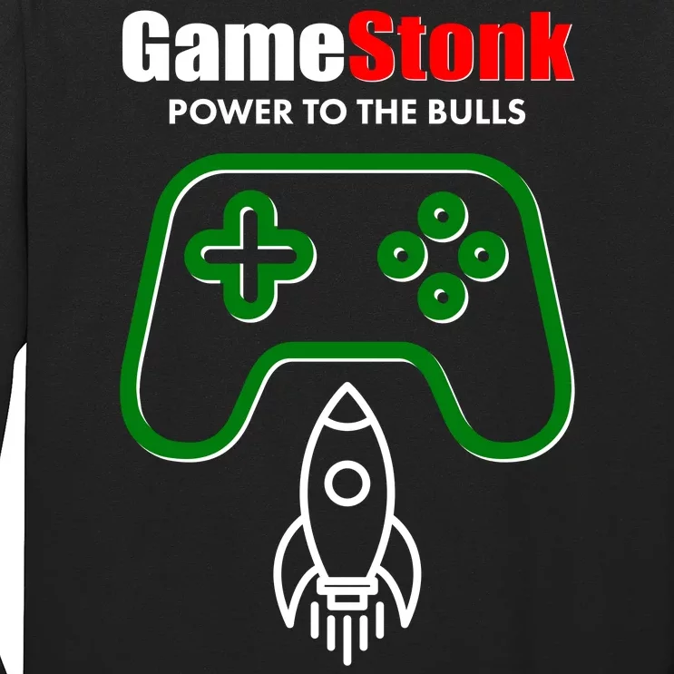 Game Stonk Power To The Bull Game Stop Stock Market Long Sleeve Shirt