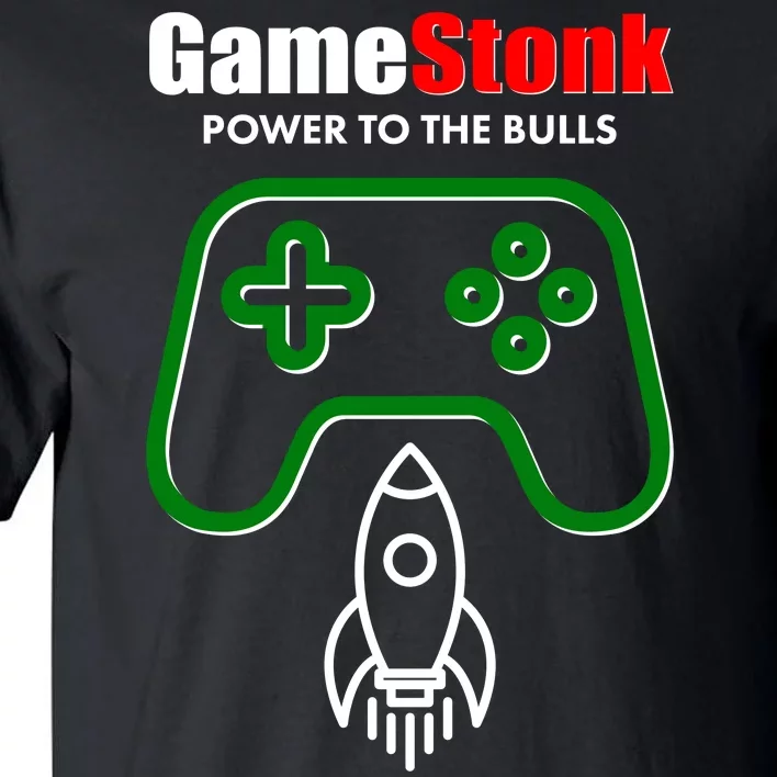 Game Stonk Power To The Bull Game Stop Stock Market Tall T-Shirt