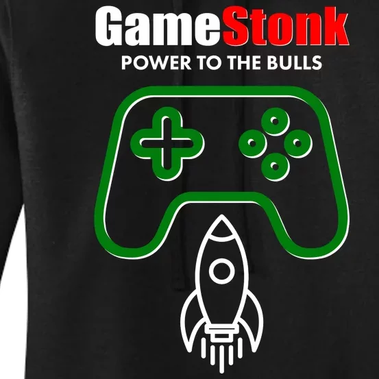 Game Stonk Power To The Bull Game Stop Stock Market Women's Pullover Hoodie