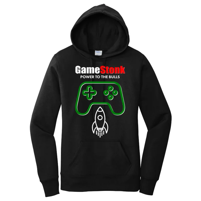 Game Stonk Power To The Bull Game Stop Stock Market Women's Pullover Hoodie