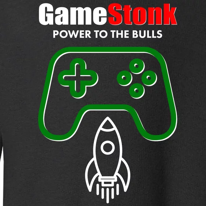 Game Stonk Power To The Bull Game Stop Stock Market Toddler Sweatshirt