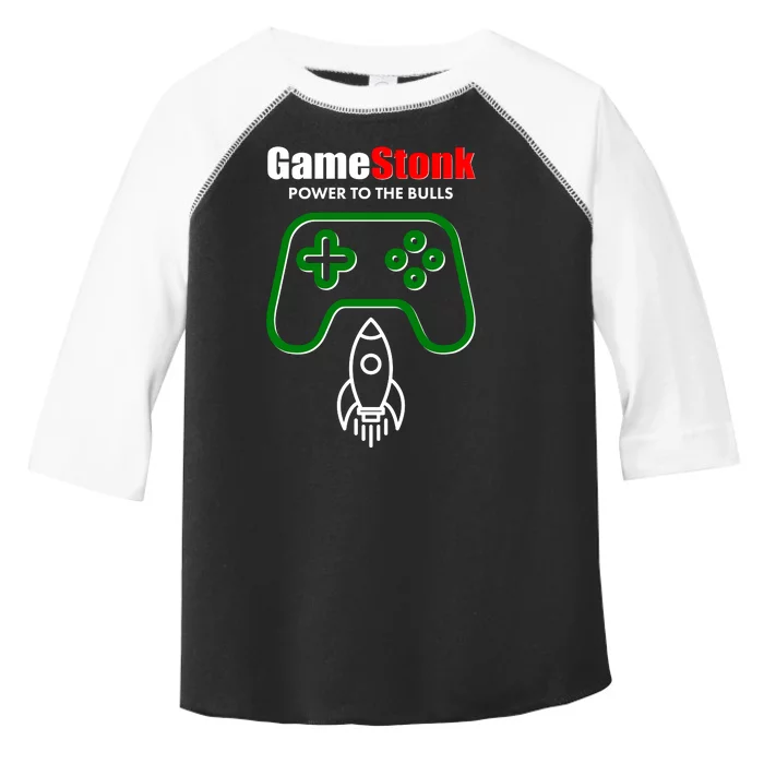 Game Stonk Power To The Bull Game Stop Stock Market Toddler Fine Jersey T-Shirt