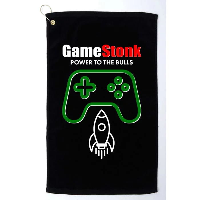 Game Stonk Power To The Bull Game Stop Stock Market Platinum Collection Golf Towel