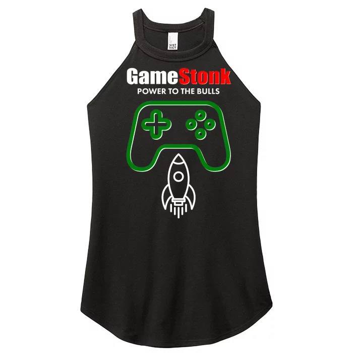 Game Stonk Power To The Bull Game Stop Stock Market Women’s Perfect Tri Rocker Tank