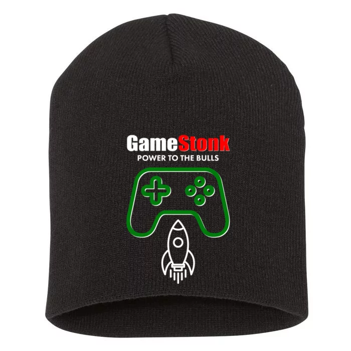 Game Stonk Power To The Bull Game Stop Stock Market Short Acrylic Beanie