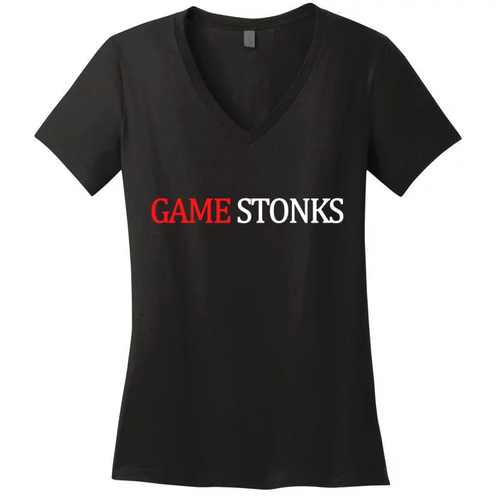 Game Stonks Women's V-Neck T-Shirt