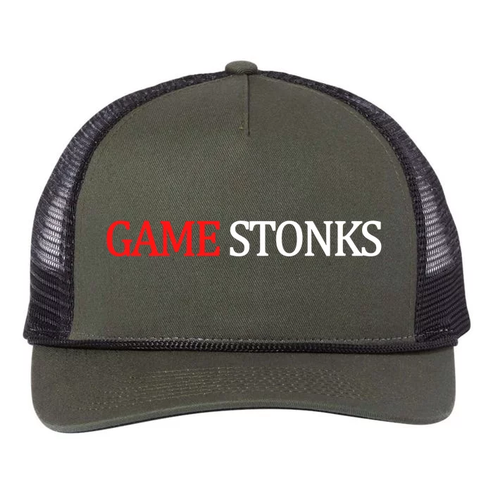 Game Stonks Retro Rope Trucker Hat Cap