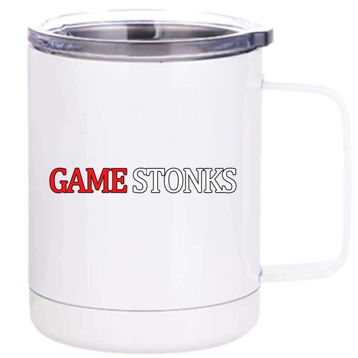 Game Stonks Front & Back 12oz Stainless Steel Tumbler Cup