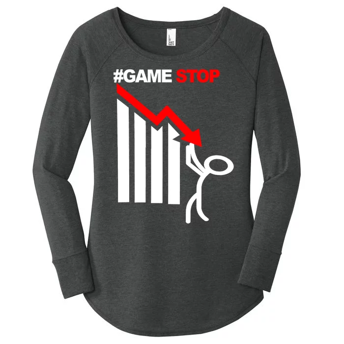 Game Stop Decline Fall Stock Invest Women's Perfect Tri Tunic Long Sleeve Shirt