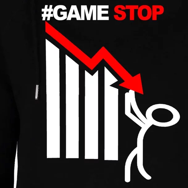 Game Stop Decline Fall Stock Invest Womens Funnel Neck Pullover Hood