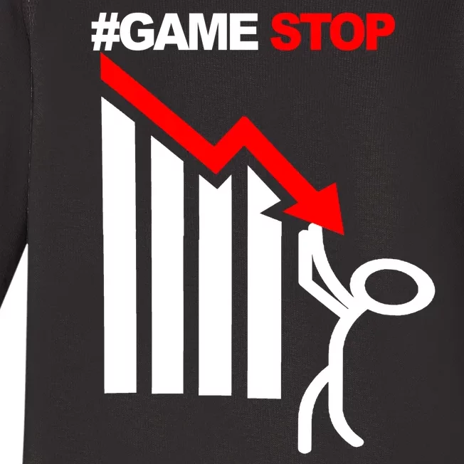 Game Stop Decline Fall Stock Invest Baby Long Sleeve Bodysuit