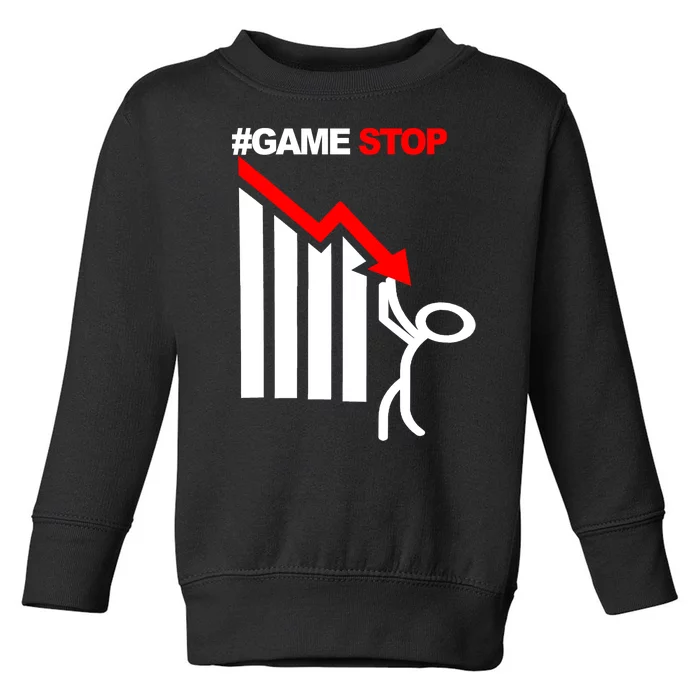 Game Stop Decline Fall Stock Invest Toddler Sweatshirt