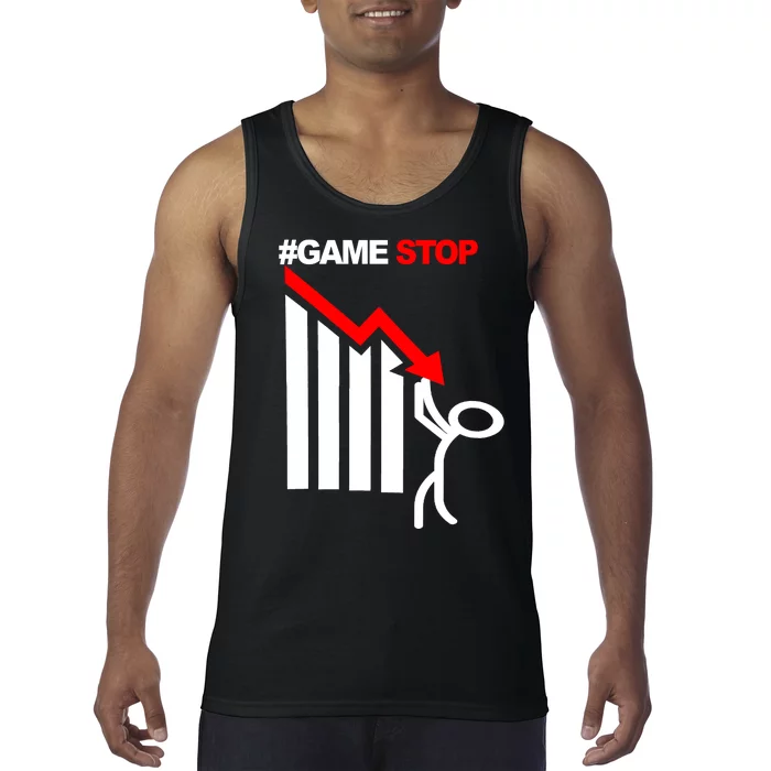 Game Stop Decline Fall Stock Invest Tank Top