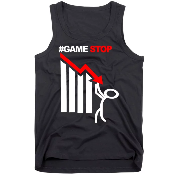 Game Stop Decline Fall Stock Invest Tank Top