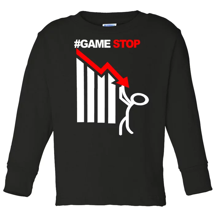 Game Stop Decline Fall Stock Invest Toddler Long Sleeve Shirt