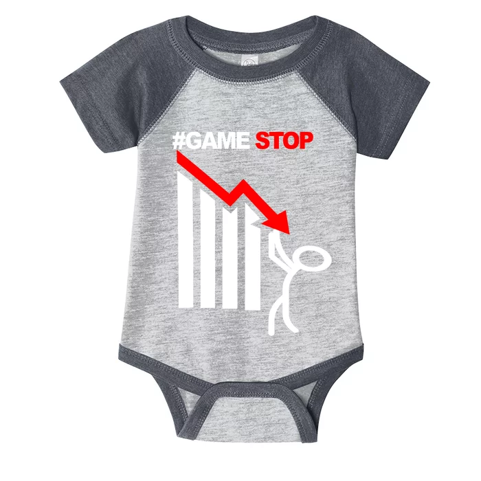 Game Stop Decline Fall Stock Invest Infant Baby Jersey Bodysuit