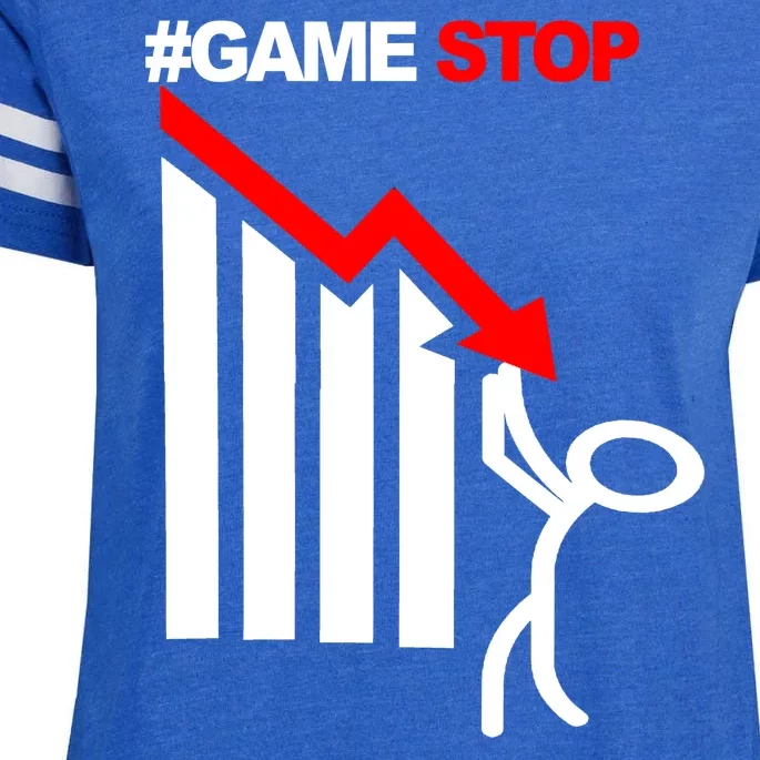 Game Stop Decline Fall Stock Invest Enza Ladies Jersey Football T-Shirt