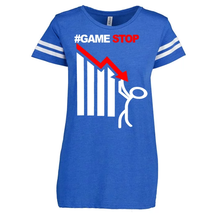 Game Stop Decline Fall Stock Invest Enza Ladies Jersey Football T-Shirt