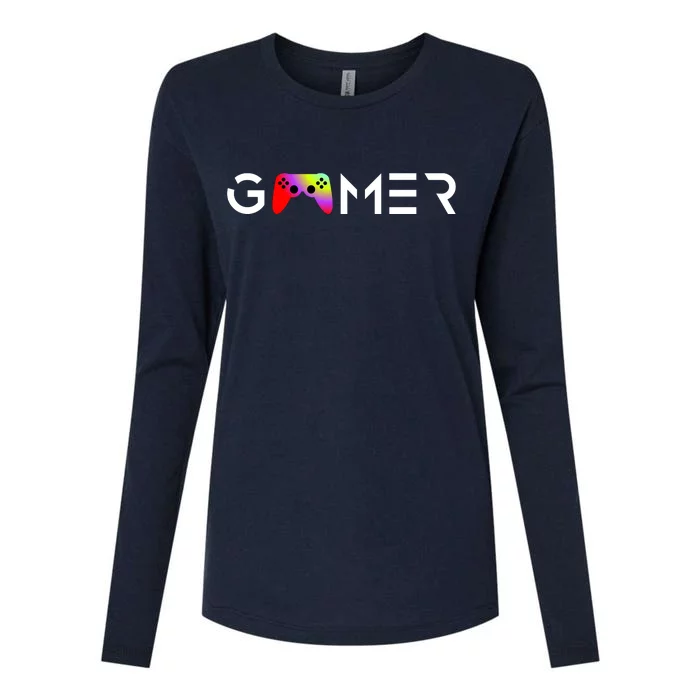 Gamer Womens Cotton Relaxed Long Sleeve T-Shirt