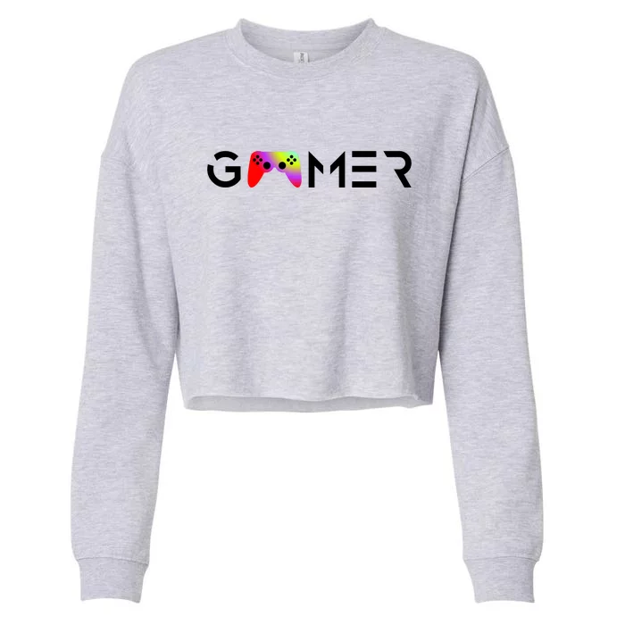 Gamer Cropped Pullover Crew