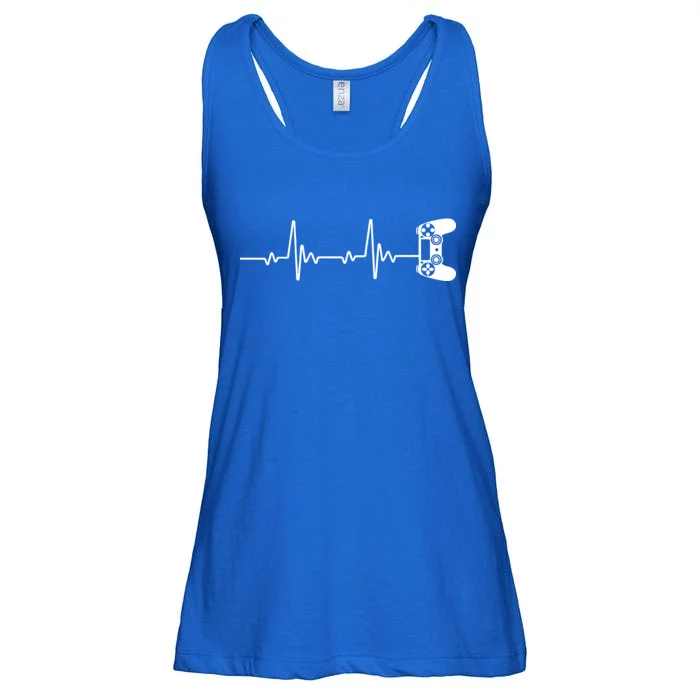 Gamer Controller Heartbeat Pules Ladies Essential Flowy Tank