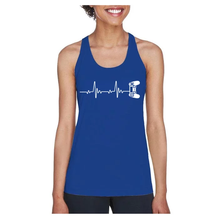 Gamer Controller Heartbeat Pules Women's Racerback Tank