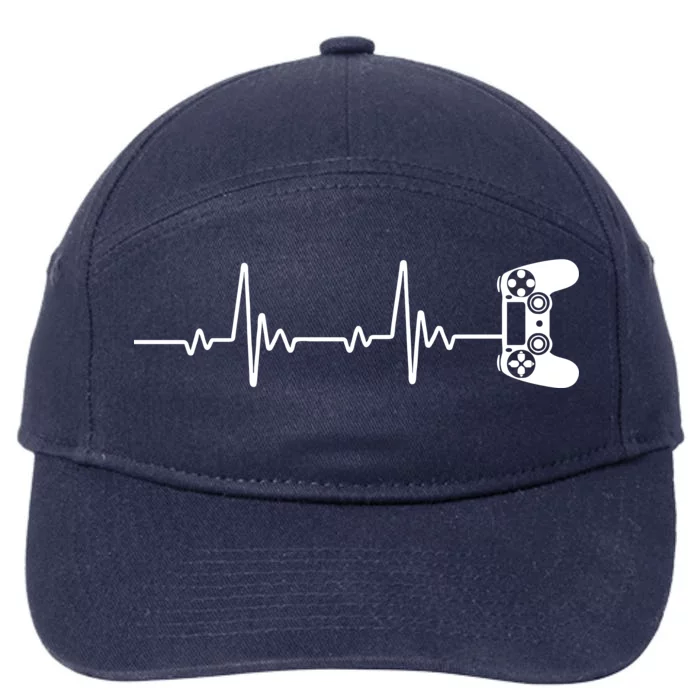 Gamer Controller Heartbeat Pules 7-Panel Snapback Hat