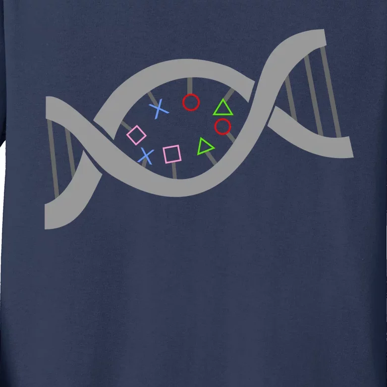 Gamer DNA Strand Kids Long Sleeve Shirt