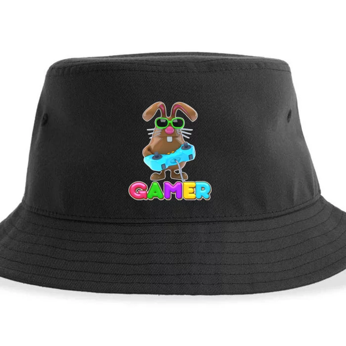 Gamer Easter Bunny Sustainable Bucket Hat