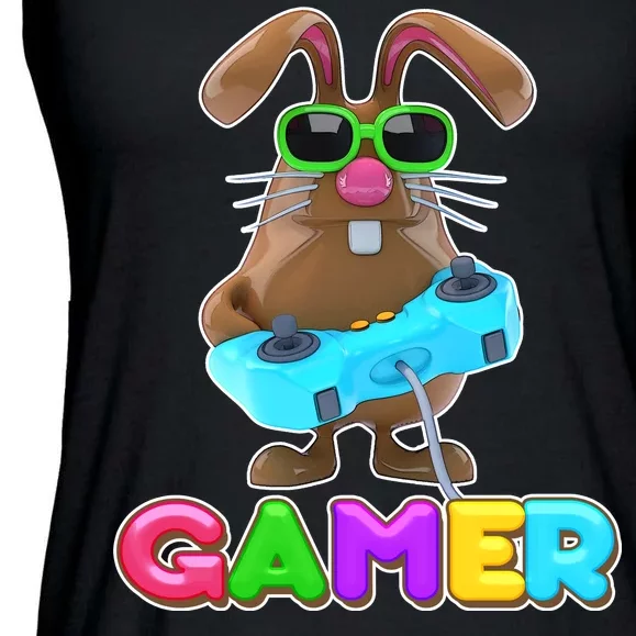 Gamer Easter Bunny Ladies Essential Flowy Tank