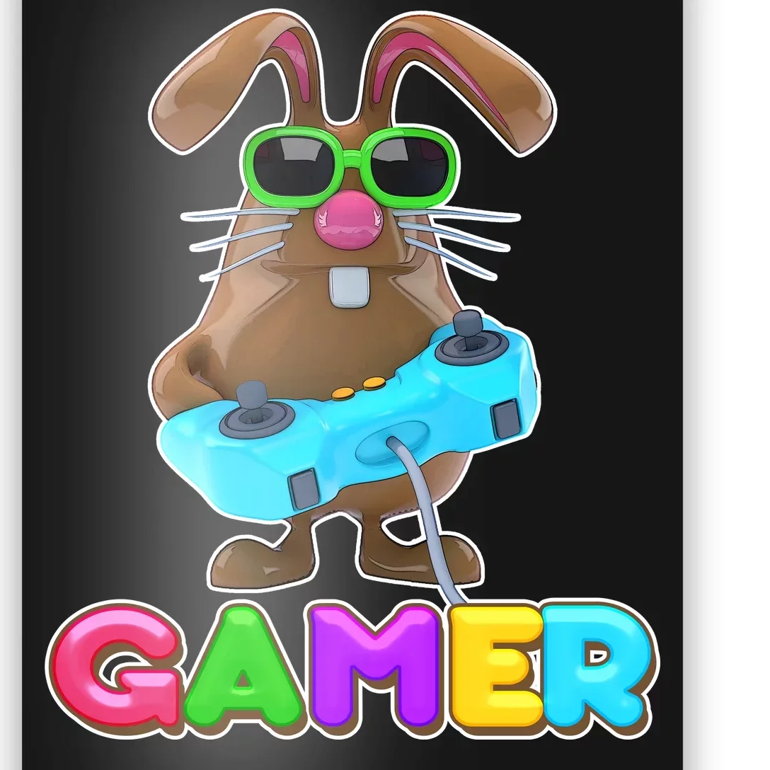 Gamer Easter Bunny Poster