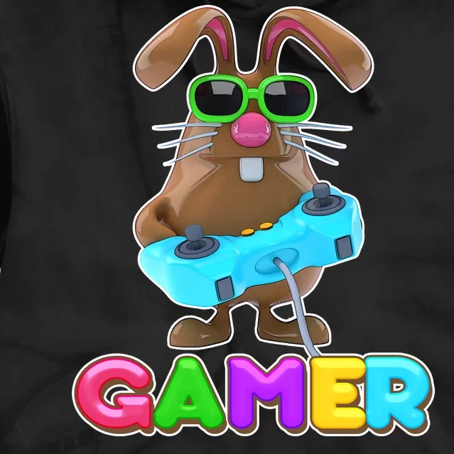 Gamer Easter Bunny Tie Dye Hoodie