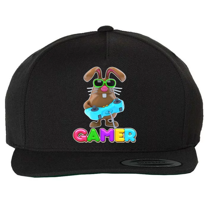 Gamer Easter Bunny Wool Snapback Cap