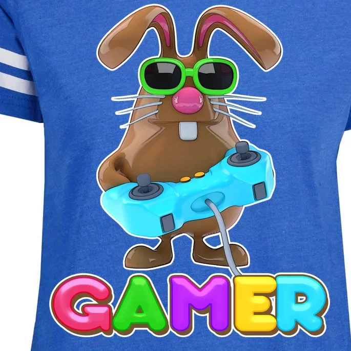 Gamer Easter Bunny Enza Ladies Jersey Football T-Shirt