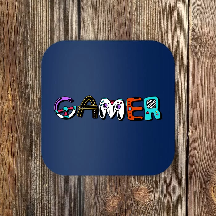 Gamer Element Lettering Coaster