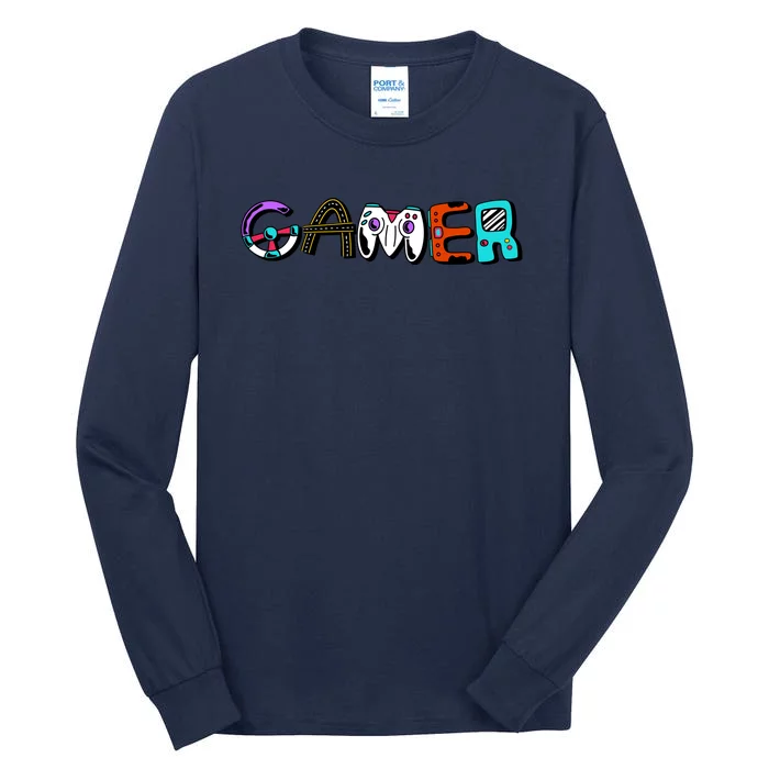 Gamer Element Lettering Tall Long Sleeve T-Shirt